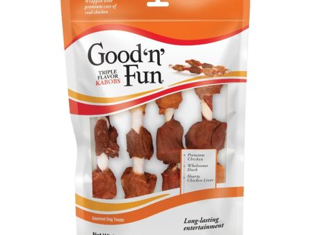 Good  n  Fun Triple Flavor Kabobs Treats For Dogs 4 oz 4 pk Discount