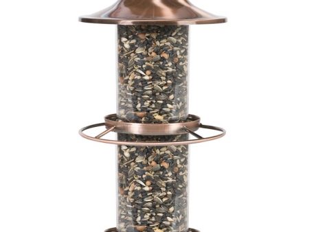 Perky-Pet Wild Bird 4.5 lb Metal Plastic Panorama Bird Feeder 2 ports Online