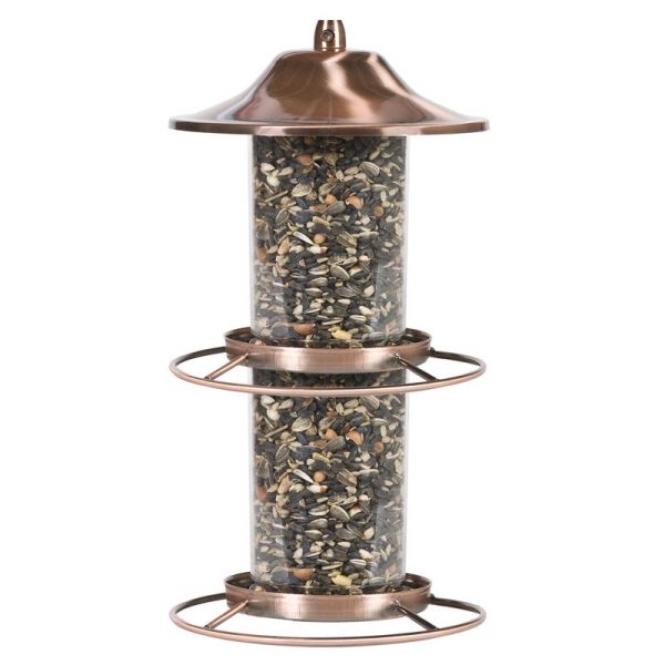 Perky-Pet Wild Bird 4.5 lb Metal Plastic Panorama Bird Feeder 2 ports Online