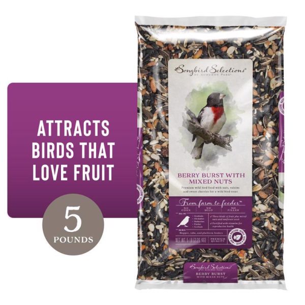 Songbird Selections Berry Burst with Mixed Nuts Wild Bird Seed Wild Bird Food 5 lb Supply