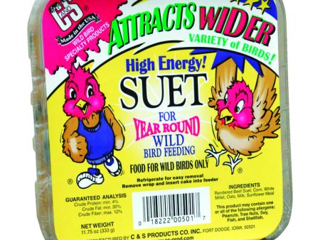 C&S Products Assorted Species Beef Suet Wild Bird Food 11.75 oz Sale