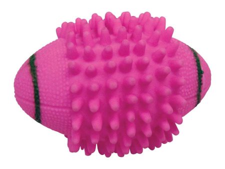 Boss Pet Digger s Pink Vinyl Spiked Football Squeaky Dog Toy Medium 1 pk For Cheap