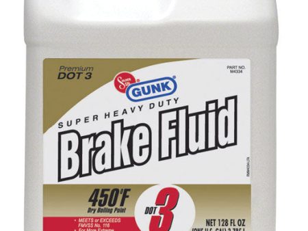 Gunk Premium DOT 3 Brake Fluid 128 oz Online Sale