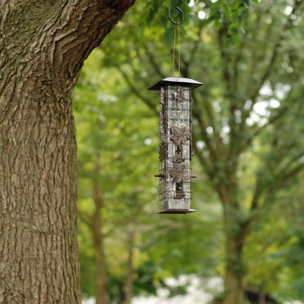 Perky-Pet Squirrel-Be-Gone Wild Bird 2 lb Metal Plastic Bird Feeder 6 ports Hot on Sale