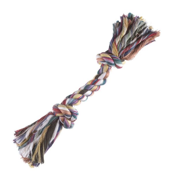 Boss Pet Digger s Multicolored Cotton Rag Bone Rope Dog Tug Toy Large 1 pk on Sale