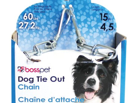 PDQ Silver Steel Dog Tie Out Chain Large Sale