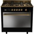 Fresh, 10094, Cooker, Gas, 90 CM, 5 Burners, Black. Supply