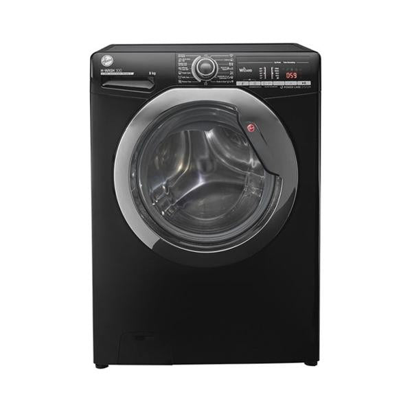 Hoover, H3WS383TAC3B-ELA, Washing Machine, 8 Kg, Black. Online now