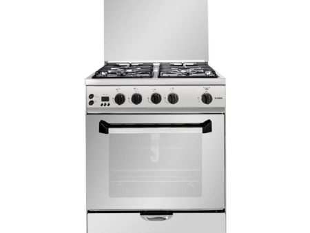 Fresh Freestanding Plaza Gas Cookers, 4 Burners, Stainless Steel, 60 cm - 2092 Supply