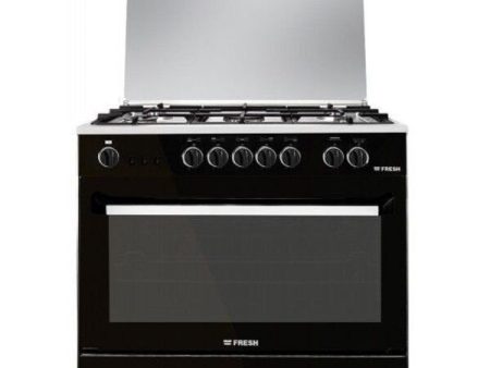 Fresh, 500017303, Cooker, 5 Burners, 90 CM, Black. Sale