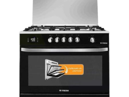 Fresh, 16946, Cooker, 90 Cm, 5 Burners, Black * Silver. Cheap