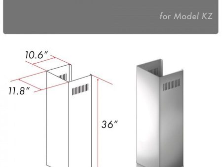 ZLINE 1-36 in. Chimney Extension for 9 ft. to 10 ft. Ceilings (1PCEXT-KZ) Online